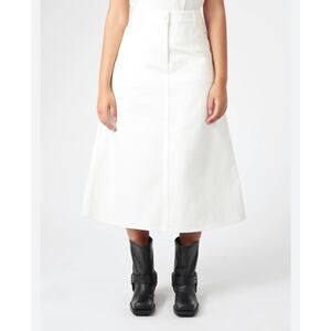 Studio Nicholson A Line Denim Skirt White size XS